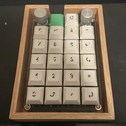 Photo of the completed numpad
